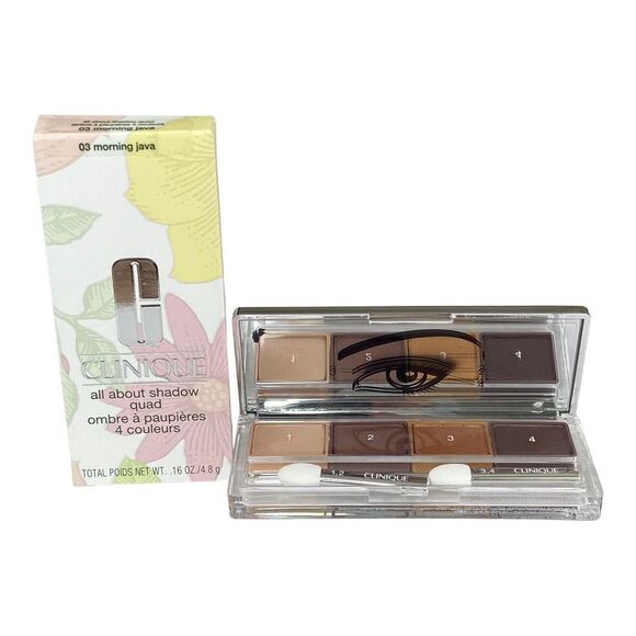 Clinique All‎ About Shadow Quad 3 Morning Java  Natural Hues Long Wearing NIB - Picture 1 of 7